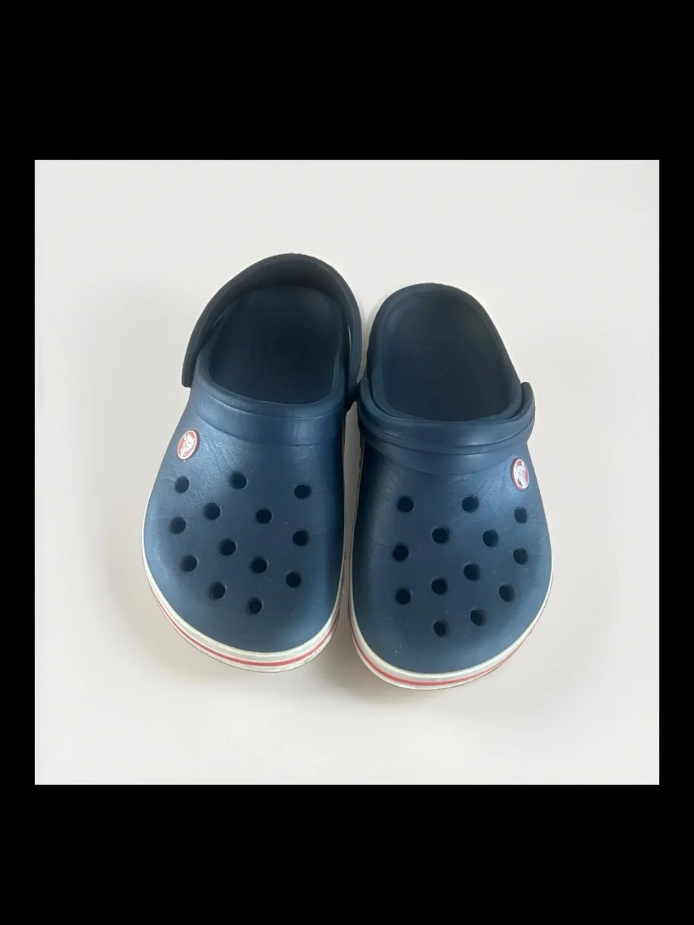 Pre-owned Kids Navy Slip-On Clog Shoes Size 3J